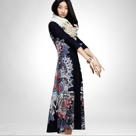 Anthropologie Maeve Navy Eira Sweater Dress Small Long Sleeve - Picture 13 of 15